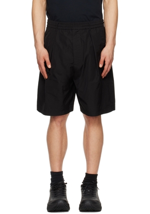 Lownn Black Pleated Cargo Shorts