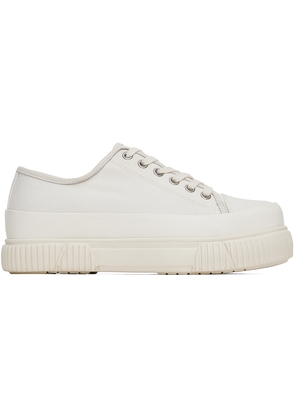both Off-White Classic Platform Low Sneakers