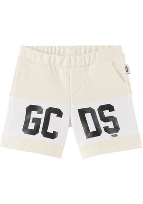 GCDS Kids Baby Off-White Printed Shorts