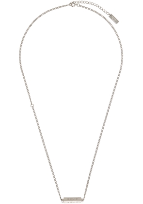 Solid Homme Silver 'Solid' Logo Chain Necklace
