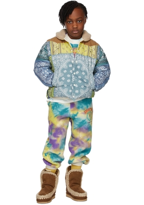 Luckytry Kids Multicolor Down Paisley Detachable Sleeve Jacket