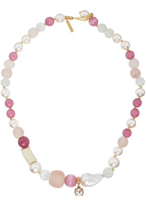 Wales Bonner Pink & White Story Necklace