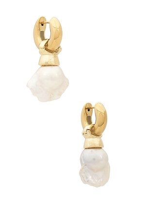 Eliou Stina Earrings in Metallic Gold.