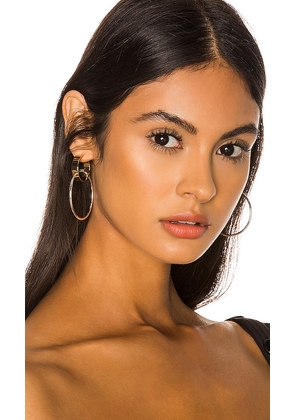 Jenny Bird Imogen Hoop Earrings in Metallic Gold.
