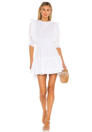 MISA Los Angeles Doutzen Dress in White. Size M.