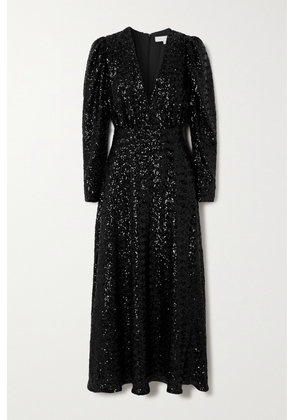 Borgo de Nor - Bernadette Sequined Crepe Maxi Dress - Black - UK 6,UK 8,UK 10,UK 12,UK 14,UK 16,UK 18