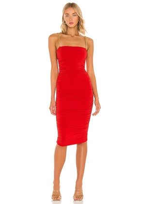 Nookie Allegra Midi Dress in Red. Size XS.