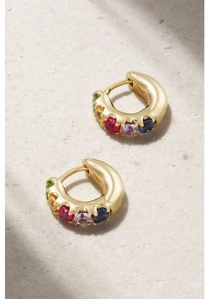Roxanne First - Super Duper Rainbow 14-karat Gold, Sapphire And Garnet Earrings - Multi - One size