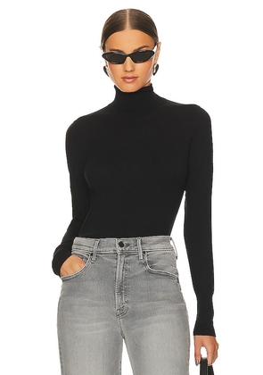 L'AGENCE Flora Turtleneck Sweater in Black. Size XL.