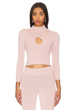 LOBA Callias Knit Top in Pink. Size S, XL.