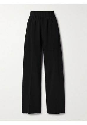 FFORME - Maud Wool-blend Crepe Wide-leg Pants - Black - x small,small,medium,large,x large