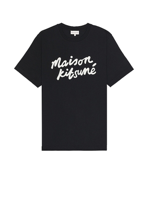 Maison Kitsune Handwriting Comfort T-shirt in Black. Size M, S, XL/1X.