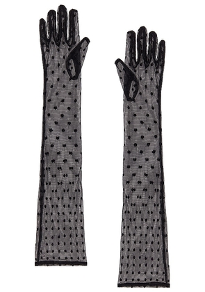 Kiki de Montparnasse Merci Gloves in Black. Size .