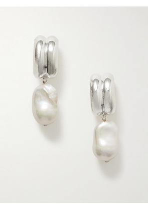 AGMES - Juliette Recycled Silver Pearl Earrings - One size