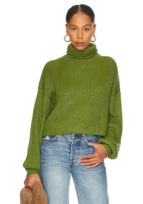 superdown Madison Turtleneck Sweater in Green. Size S, XS.
