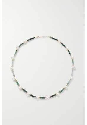 JIA JIA - Gold, Emerald And Pearl Necklace - Green - One size