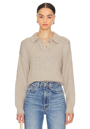 Tularosa Zinia Collared Sweater in Taupe. Size M, S, XS.