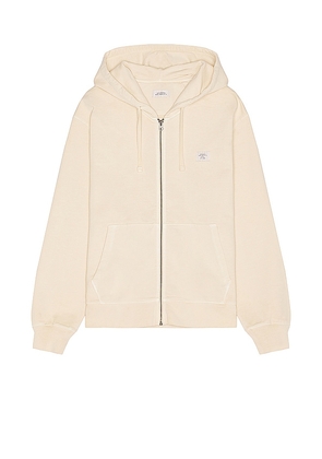 SATURDAYS NYC Canal Pigment Dyed Zip Hoodie in Nude. Size M, S.