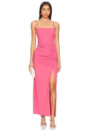 Susana Monaco Ruched Maxi Dress in Coral. Size M, S, XL, XS.