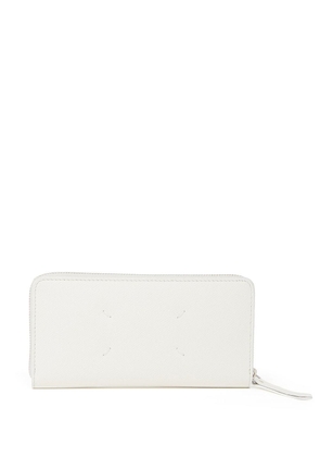 Maison Margiela four-stitch zip-around wallet - White
