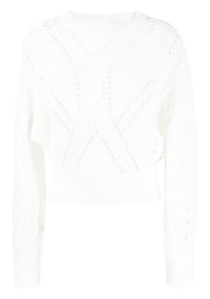 IRO perforated-knit detail jumper - White