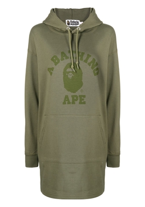 A BATHING APE® logo-print hoodie dress - Green