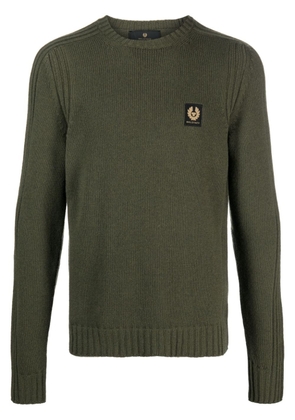 Belstaff logo-patch wool sweatshirt - Green