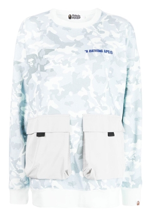 A BATHING APE® patch pocket camouflage sweatshirt - Grey