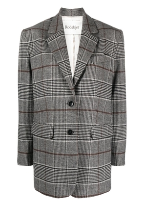 Rodebjer Vera plaid-check pattern blazer - Grey