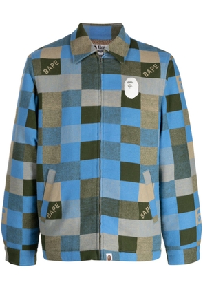 A BATHING APE® check-pattern shirt jacket - Multicolour