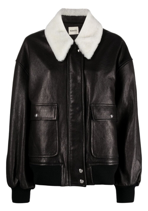 KHAITE The Shellar leather jacket - Black