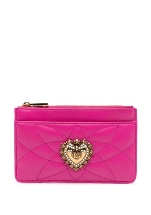 Dolce & Gabbana Devotion leather card holder - Pink