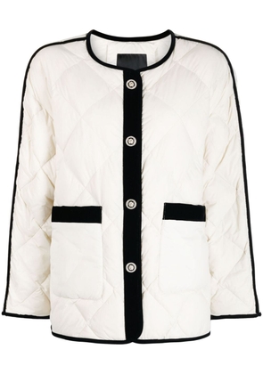 tout a coup diamond-quilted down jacket - White