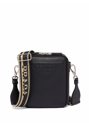 Prada logo-embossed Saffiano leather bag - Black