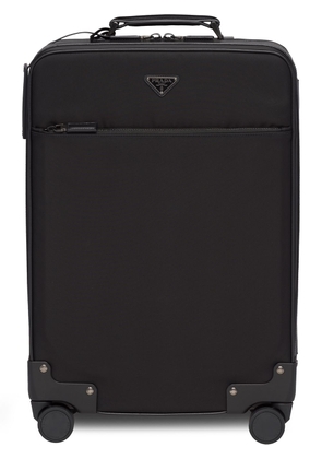 Prada logo four-wheel suitcase - Black