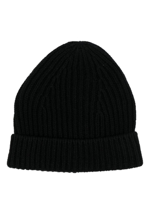 Rick Owens ribbed-knit cashmere-wool beanie - Black