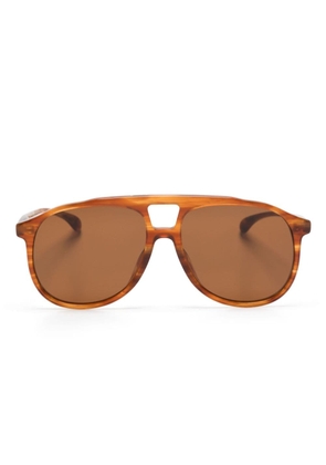 Sporty & Rich tortoiseshell-effect pilot-frame sunglasses - Brown