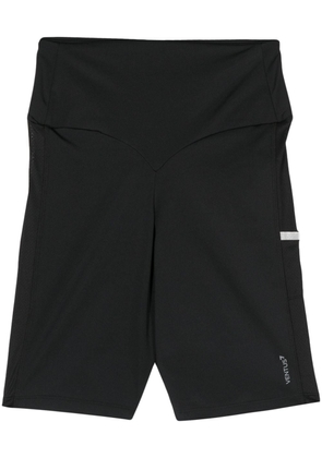 Ea7 Emporio Armani logo-patch high-waist shorts - Black