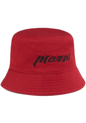 Marni logo-embroidered twill bucket hat