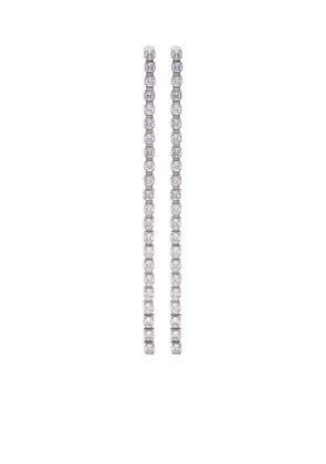 Jil Sander crystal-embellished drop earrings - Silver