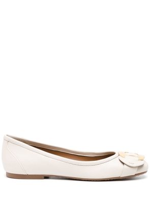 See by Chloé Chany leather ballerina shoes - Neutrals