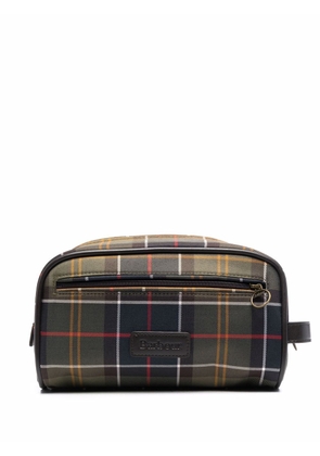 Barbour checked wash bag - Green