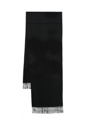 Zegna fringed-edge cashmere scarf - Black