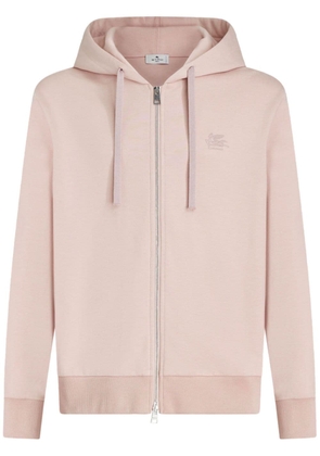 ETRO logo-embroidered hoodie - Pink