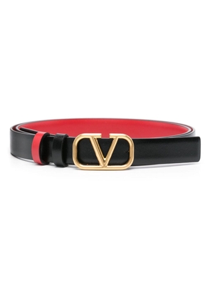 Valentino Garavani VLogo reversible leather belt - Black