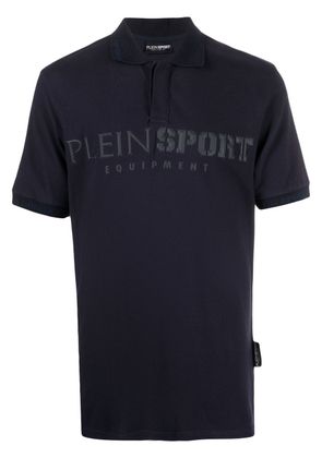 Plein Sport graphic-print short-sleeved polo shirt - Blue