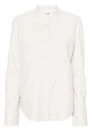 Zadig&Voltaire crinkled leather overshirt - Neutrals