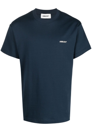 AMBUSH logo-embroidered cotton T-shirt - Blue
