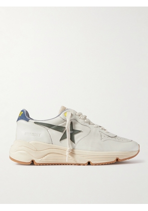 Golden Goose - Running Sole Distressed Leather, Nylon and Suede Sneakers - Men - White - EU 39