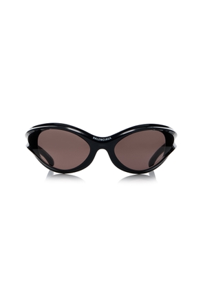 Balenciaga - Oversized Cat-Eye Acetate Sunglasses - Black - OS - Moda Operandi